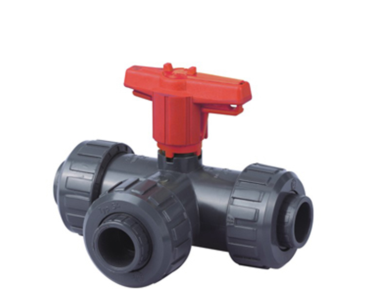 Three way ball valves