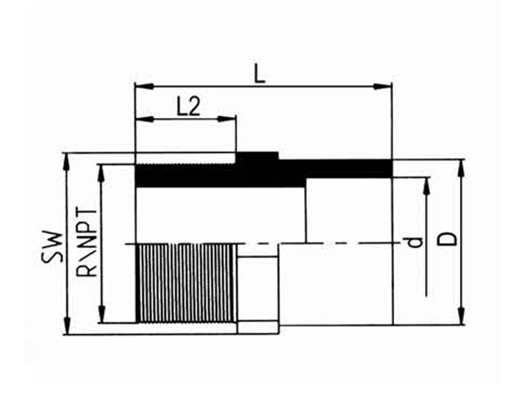 Adapter male thread